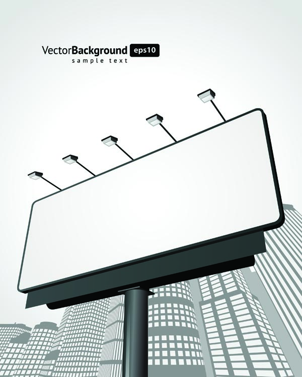 free vector Blank billboard vector